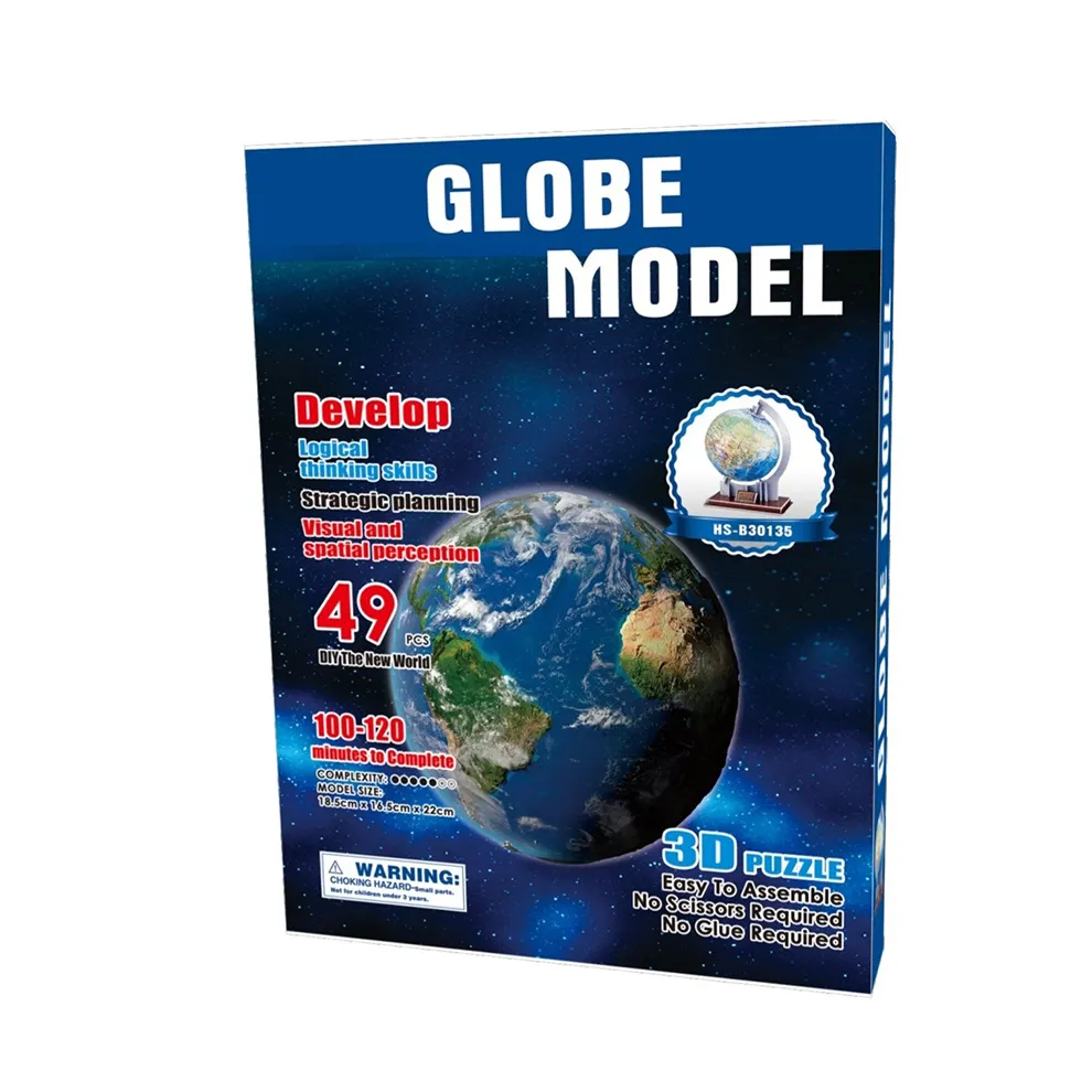 EPS Foam Paper Model DIY assemblare World Map Globe Puzzle 3D per bambini