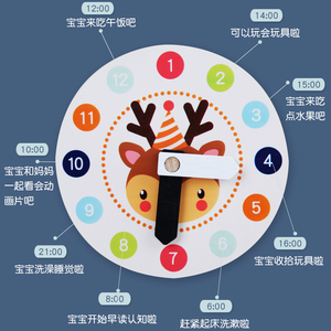 QINGTANG פעוטות למידה חומרים היום לוח עץ לוח שנה לוח ולמידה שעון צעצוע