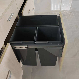 WELLMAX Contenedor de Basura para Cocina Debajo del Gabinete Reciclaje de Contenedores de Plástico y Cajas de Almacenamiento - Product Image 3