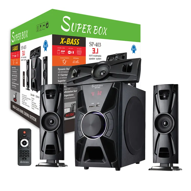 SUPER BOX SP-403 3.1 super bass home theatre system with excellent design hot Africa