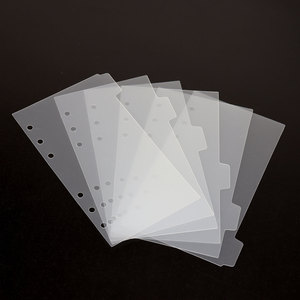 Plastic A5 Binder <strong>Index</strong> Dividers Transparent 6pcs Tab PP <strong>Notebook</strong> Dividers <strong>with</strong> Tabs - Product Image 1
