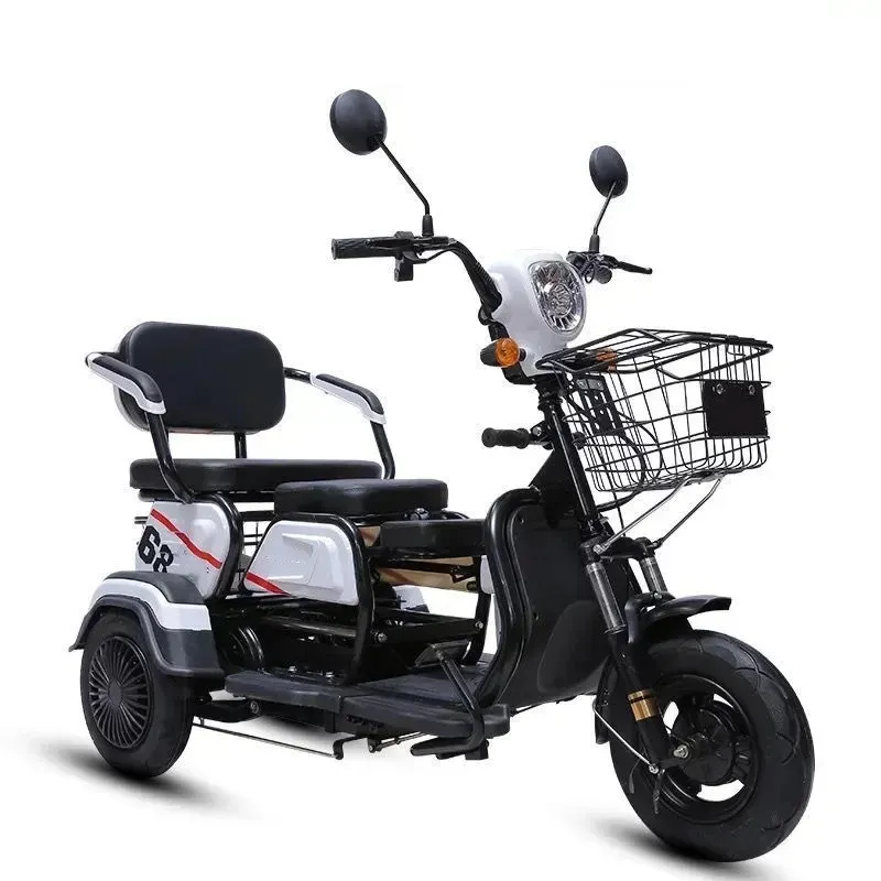 Высококачественный Электрический трехколесный скутер для взрослых, 50 км/ч, 3 колеса, 2 сиденья, в наличии