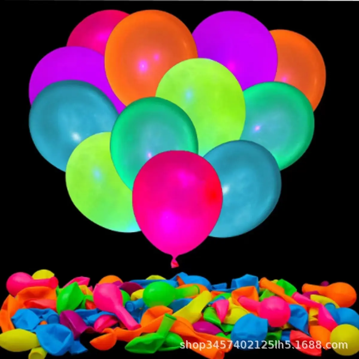 Neon Party Ballons Neon fluor zierende UV Neon Black light Party Ballons Reaktive Latex Ballons für Glow Party