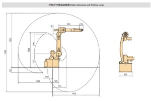 12KG di carico utile 1420MM raggiungono piccolo braccio robotico Robot a sei assi per il carico di scarico di lucidatura e saldatura - Product Image 2