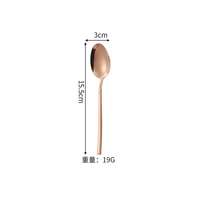Knight - Cuillère à thé en or rose