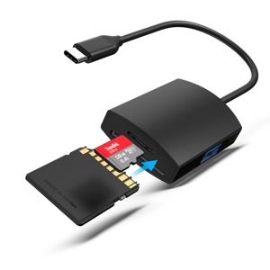 Lettore di schede 3 in 1 tipo-c a 3.0 usb + slot SD + tipo-c lettore di schede tutto in 1 - Product Image 1
