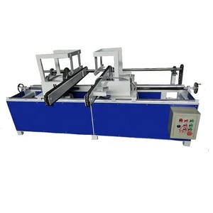 45-90 derece çift uç trim testere makinesi butting testere paneli testere ahşap pano kesme ve kenar makinesi otomatik pencere kapı için - Product Image 4