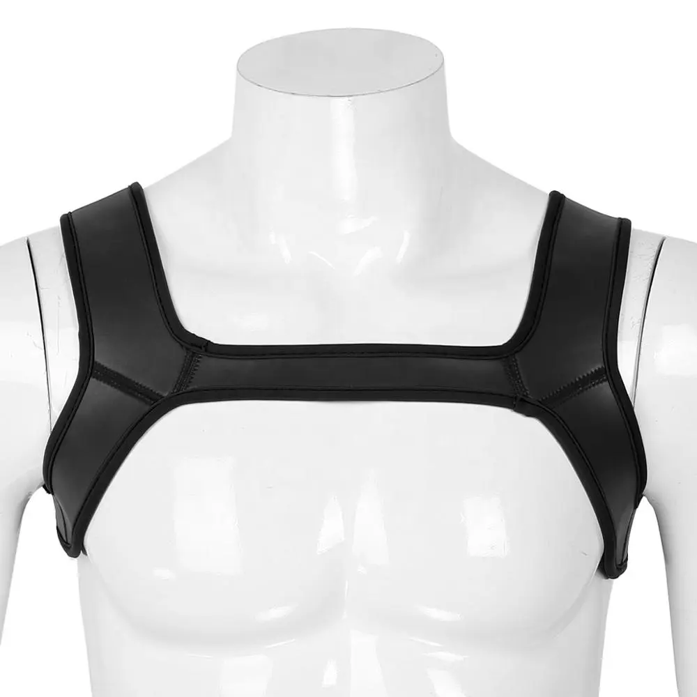 Alça larga de neoprene para homens, cinta de ombro duplo para proteção dos músculos, roupa de balada, cinta de suspensão