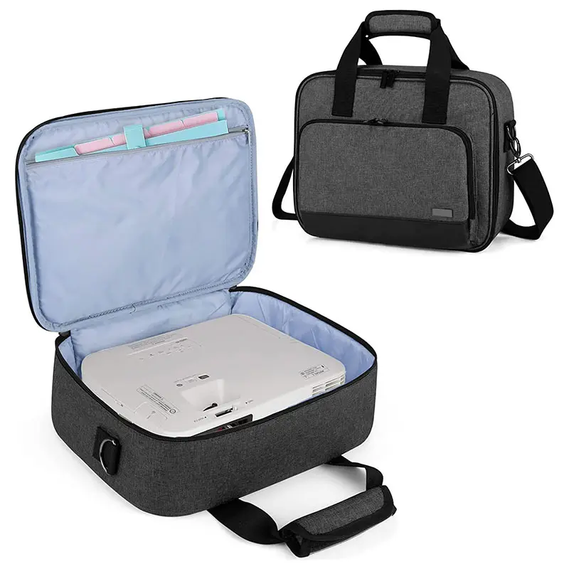 Saco Do Projetor com Laptop Sleeve Protective Travel Box Saco De Armazenamento com Acessórios Bolsos De Armazenamento