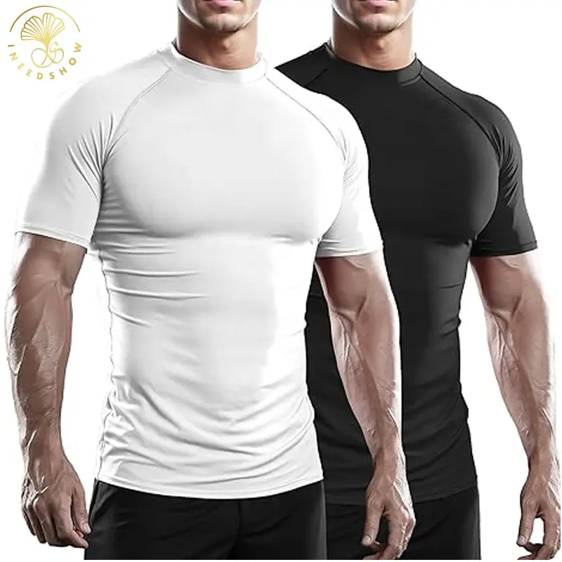 Custom Gym Training Sportswear High End Outdoor Eco Friendly Polyester Spandex Short Sleeve Activewear Sports T-Shirt For Men