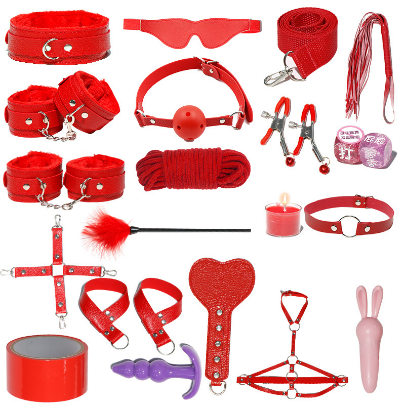 19pcs Red Bondage Kit