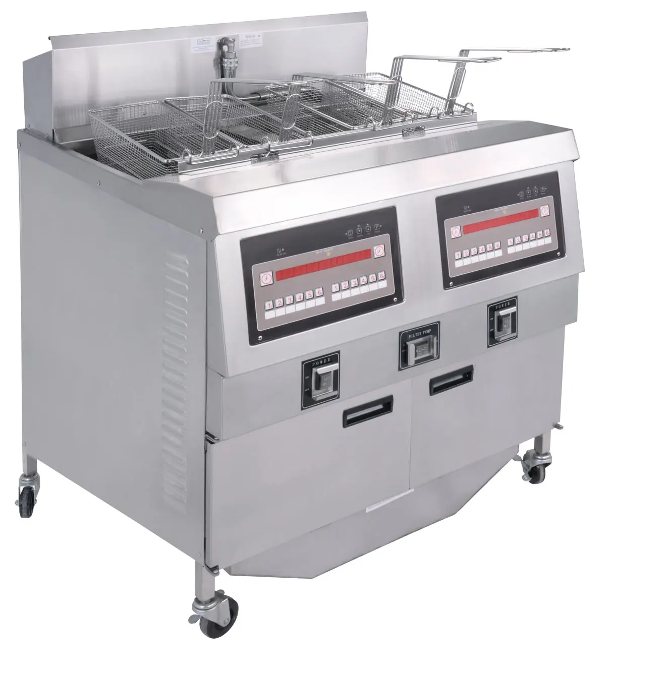 Counter Top Electric Fryer (1- Tank & 2-Cesta)/profissional de aço inoxidável comercial fritadeira elétrica