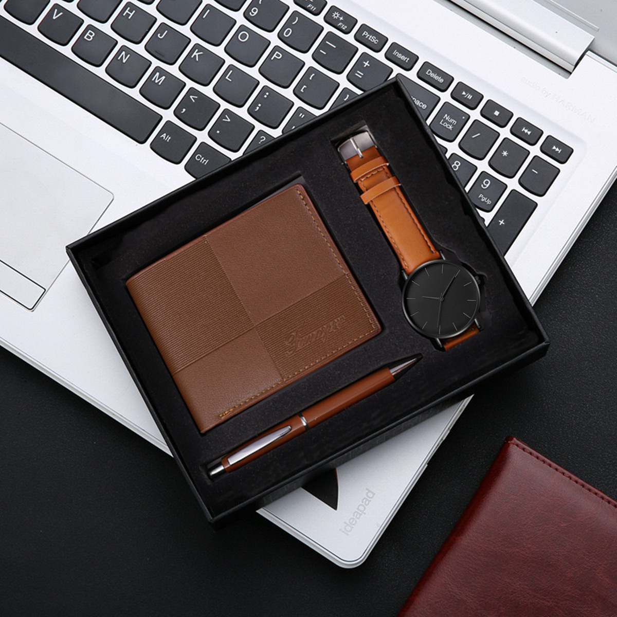 Coffee watch + wallet + pen