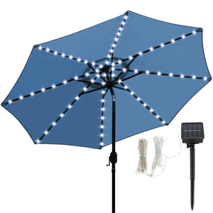 Luces navidad Solar Patio Umbrella Lights 8 Beleuchtungs modus Lichterkette Fernbedienung Regenschirm Solar betrieben wasserdicht - Product Image 3