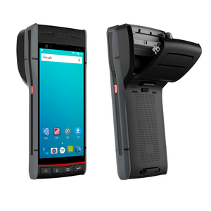 Impresora de código de barras electrónica Android 9, escáner Industrial resistente, PDA con impresora térmica integrada de 58mm