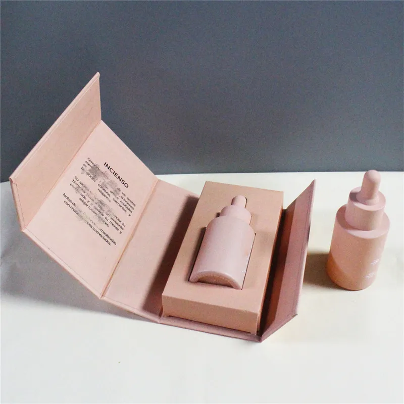 Cilt bakımı posta kutusu cam Serum saç yağı şişe güzellik kozmetik şişe ürün nakliye kutusu EVA köpük ek