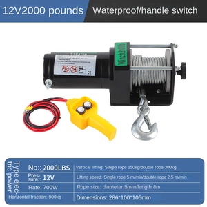 משלוח חינם <span class=keywords><strong>12v</strong></span>/24v/24v חומר פלדה חשמלי רכב <span class=keywords><strong>winch</strong></span> מחוץ לכביש הצלה הצלה - Product Image 2