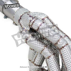 Audi R8 V10 5.2 2020-2024 performans paslanmaz çelik racingsystem sistemi için fabrika motor egzoz başlığı - Product Image 3