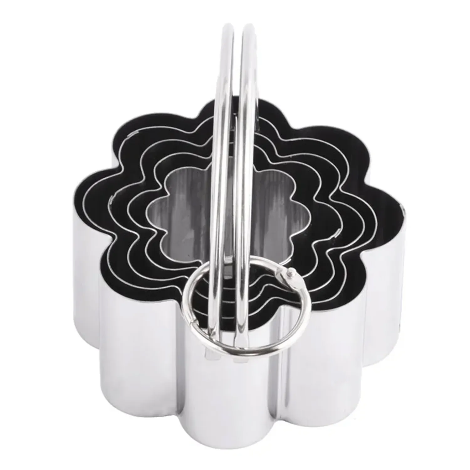 Various Size Stainless Steel durable Cookie Cutters with Handle Mousse Cake Baking Mold with comfortable arched handle