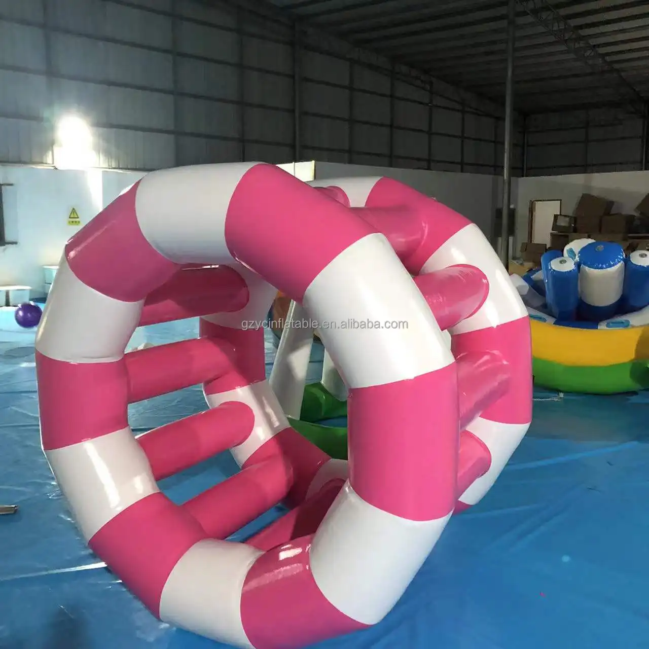 PVC Inflatable Roller Funny Pool Toys Water Roller Ball Inflatable Water Running Ball Inflatable Water Wheel