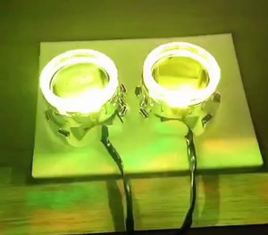 Araba far projektör lens güçlendirme kiti için melek gözler ile 2.5 inç bi LED projektör lens far kefen - Product Image 5