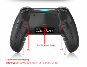 Para Sony para Playstation 4 Pro Elite Controlador de juego inalámbrico con motor de vibración Compatible con computadora IOS Android