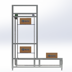Sistema transportador de elevación continua, transportador de transferencia vertical para manejo de materiales