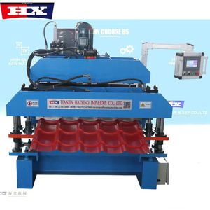 أعلى بيع لنا المزجج لفة شبه منحرف آلات Froming Maquina Para Hacer Calaminas لون البلاط طبقة مزدوجة آلة تشكيل - Product Image 5