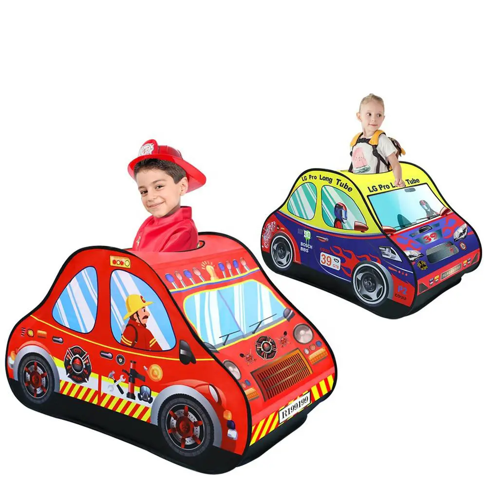 Kinder Kinder spielen Zelt Baby mit Auto Form spielen Spielzeug Klapp zelt Polizei Feuerwehr auto