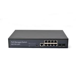 8 Port PoE Gigabit yönetilen ağ anahtarı 2 SFP IPv4 IPv6 iş ağı çözümleri için 1 yıl garanti SNMP desteği - Product Image 2