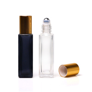 Luxury Transparent Glass Transparent Black Tall Essential Oil Package <strong>10</strong> ml Square Custom 10ml Roll on <strong>Perfume</strong> Oil Bottle Boxes - Product Image 2