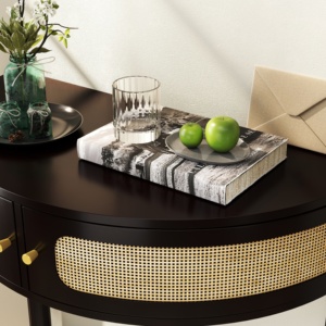 Một trong kho mảnh thả vận chuyển hiện đại giao diện điều khiển bảng Trung Quốc sang trọng bằng gỗ màu đen cổ điển lối vào lối vào trance nhập bảng - Product Image 4