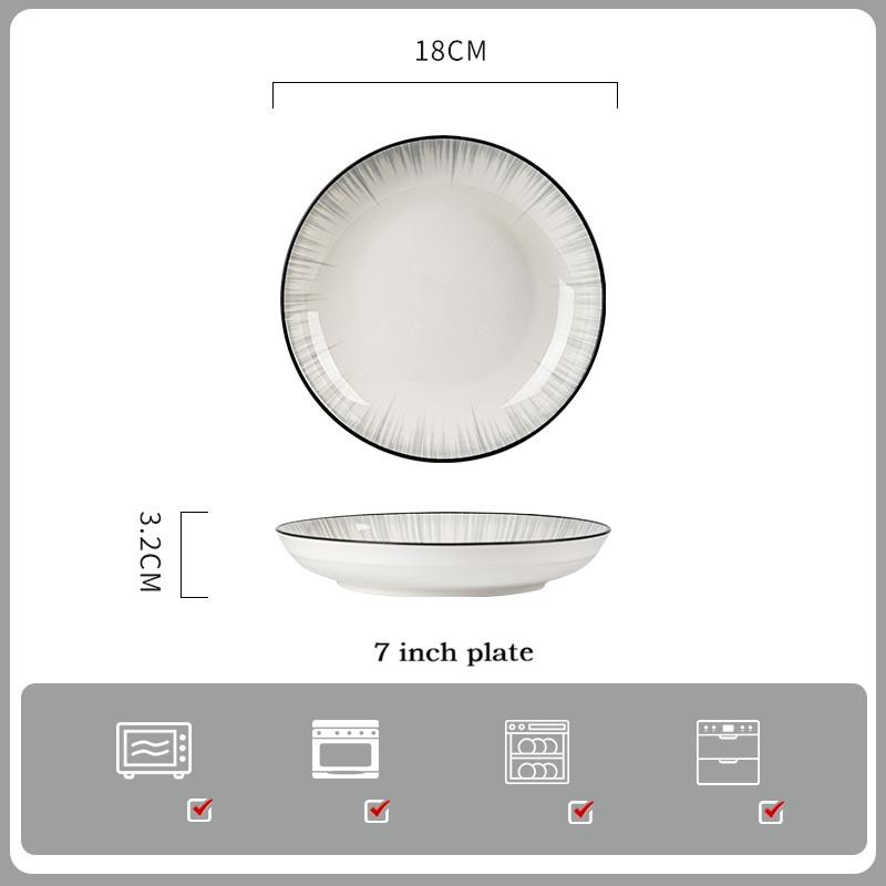 Assiette blanche de 7 pouces