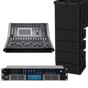 عرض ديكن L208 نظام صوت احترافي مزدوج 8 بوصة 2 طرق صفيف خط مكبر صوت 4 صندوق صوت - Product Image 1