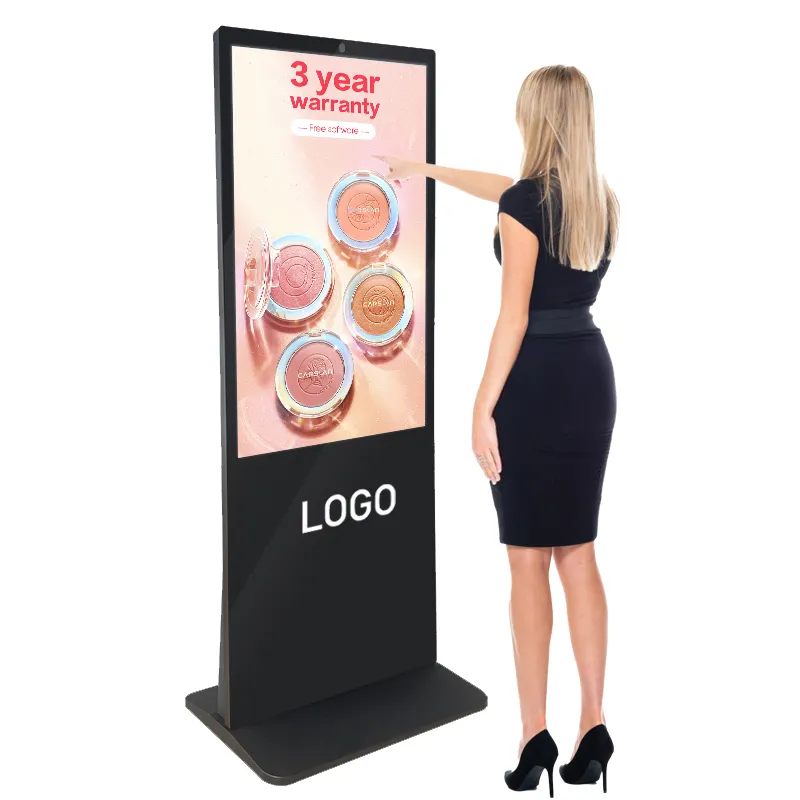 Beste 32 43 49 55 65 75 86 100 Inch 4K Android Lcd Verticale Touch Screen Ad Totem Reclame display Digital Signage Kiosk