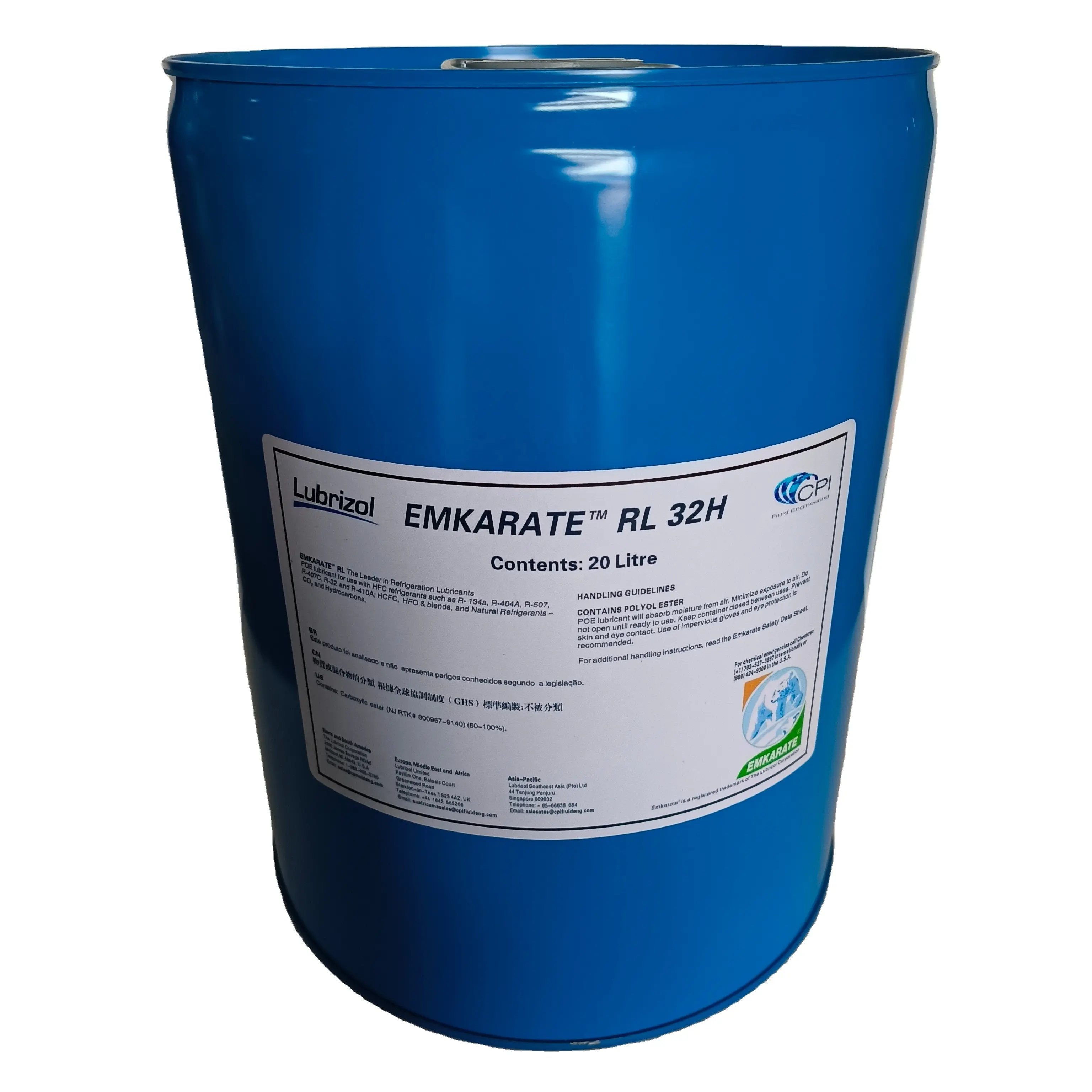 EMKARATE RL32H Lubrificantes de refrigeração Óleo refrigerante POE totalmente sintético para refrigerantes HFC