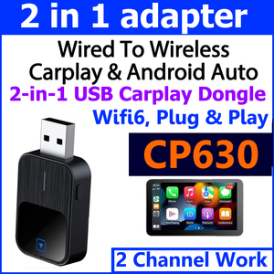 Exontek OEM Custom CP630 adattatore CarPlay Wireless per Android Auto personalizzabile OEM ODM con WiFi6 USB per Apple e Android - Product Image 2