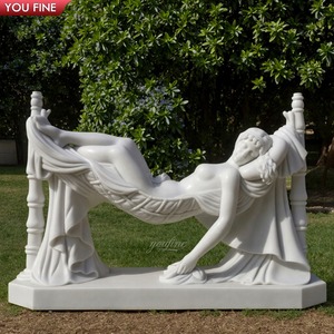 Youfine Europese Klassieke Kunst Collectie Villa Decor Marmeren Vrouwelijke Figuur Liegende Vrouw Sculptuur - Product Image 4