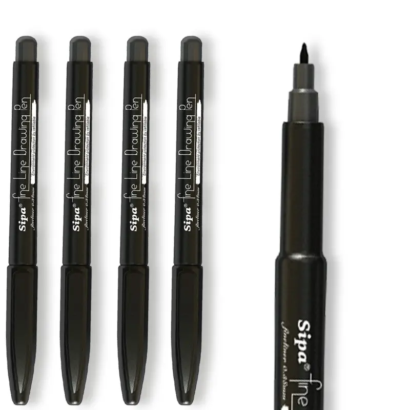سيبا دائم Fineliner 0.38 مللي متر غير سامة للماء غرامة خط قلم رسم ورقة الفضة المياه الدائم اللون القلم قلم تحديد 36