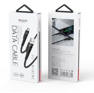 CA109 YESIDO neues Update 3 Meter Typ-C-Datenkabel USB zu Typ C unterstützt Aufladen und Datenübertragung 2A Schnellladung