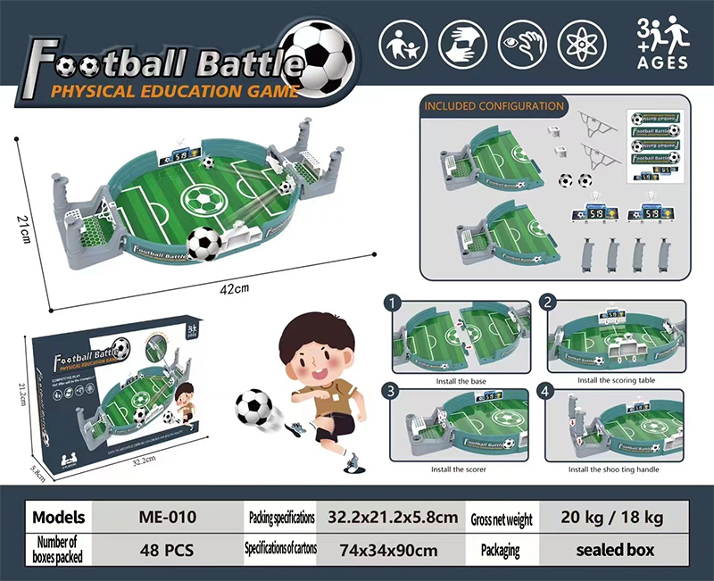 Futbolín mediano + dos balones de fútbol