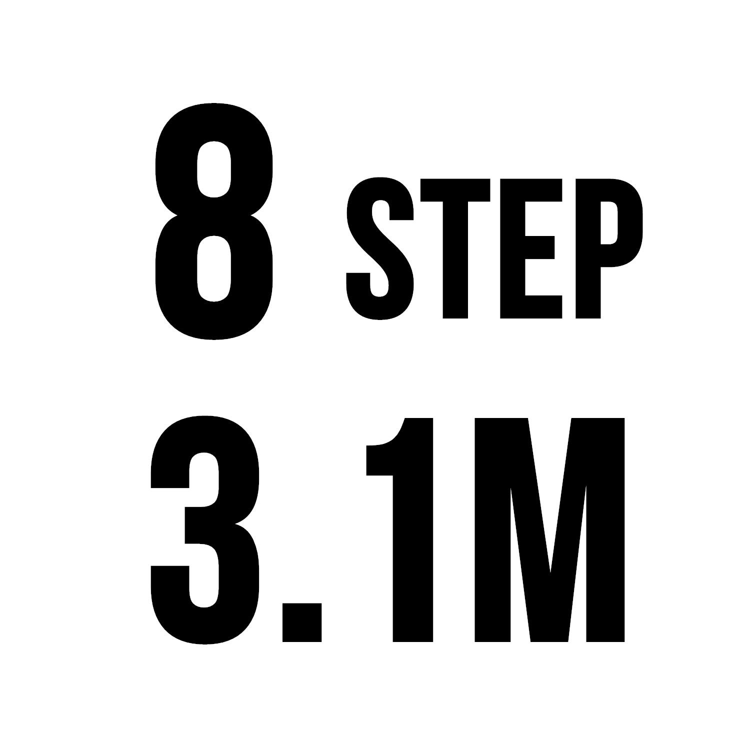 8 marches Longueur 3,1 m