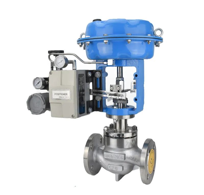 Pneumatic Globe YT1000 Positioner Flow Pressure Temperature Regulate Single-seated Diaphragm Actuator Control Valve