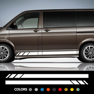 2 adet araba kapı yan çıkartmalar Volkswagen VW Transporter T4 T5 T6 karavan için vinil çıkartmaları aksesuarları - Product Image 5