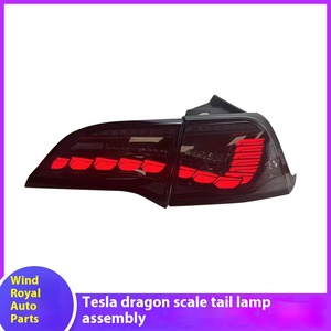 เหมาะสำหรับไฟท้ายรถดัดแปลงรุ่น Tesla 3รุ่น Y พร้อมไฟ LED รูปมังกรไหลผ่านด้านหลัง - Product Image 3