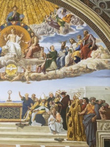 Raphael <strong>Fresco</strong> Reproduction Disputation of the Holy Sacrament Custom Handmade Oil Painting for Home Living Room Wall Art Decor - Product Image 6