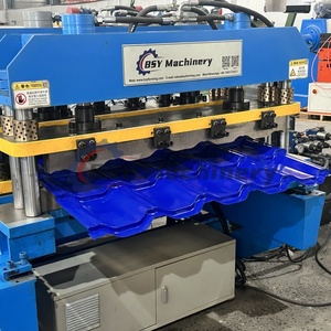 Bsy phổ biến tấm kim loại tráng men ngói cuộn tạo thành máy 1100 với động cơ hộp số mang động cơ bơm cho mái nhà - Product Image 2