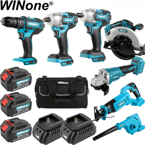 ツール12in1セットmakas18v21vブラシレスリチウムイオンバッテリー12ツールコードレス電動工具コンボキット - Product Image 1