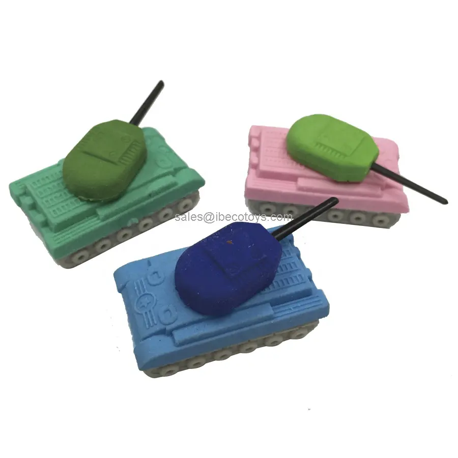 Tiny army tank eraser toys for 50mm capsule toys