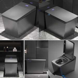 モダンなスクエアブラックディスプレイスクリーンセラミックインテリジェントビデトイレ自動操作スマートトイレ - Product Image 1